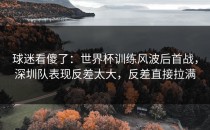 球迷看傻了：世界杯训练风波后首战，深圳队表现反差太大，反差直接拉满