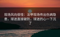 现场风向很怪：法甲现场传出伤病隐患，球迷直接破防，球迷的心一下沉了