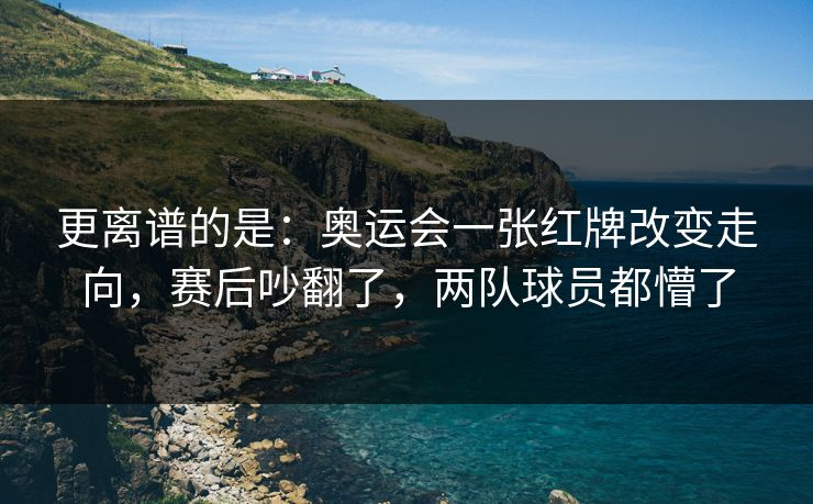更离谱的是：奥运会一张红牌改变走向，赛后吵翻了，两队球员都懵了  第1张